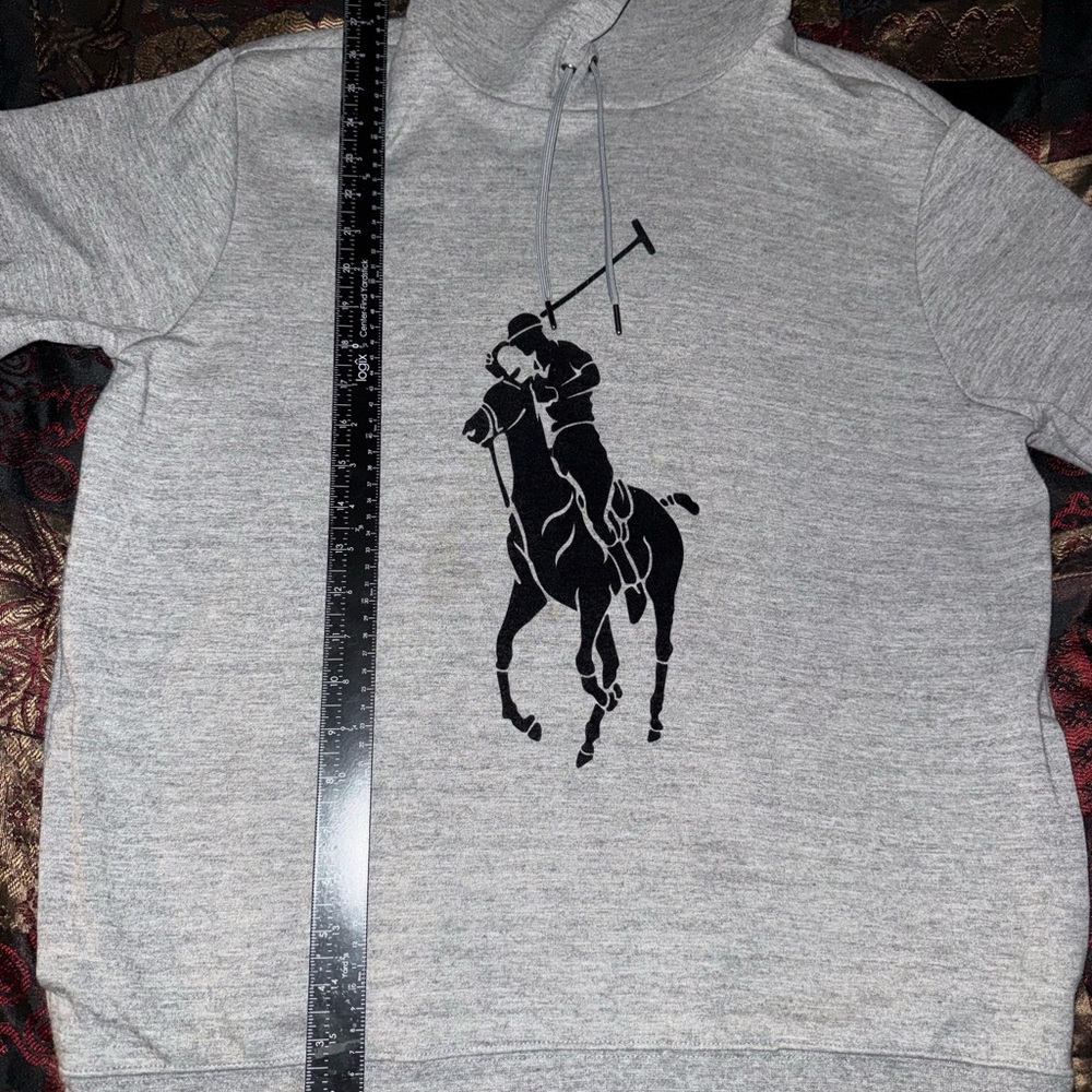 Polo by Ralph Lauren Gray Hoodie with Black Logo - Picture 2 of 6